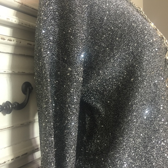 Silver Shimmer Sweater Dress - Picture 7 of 10